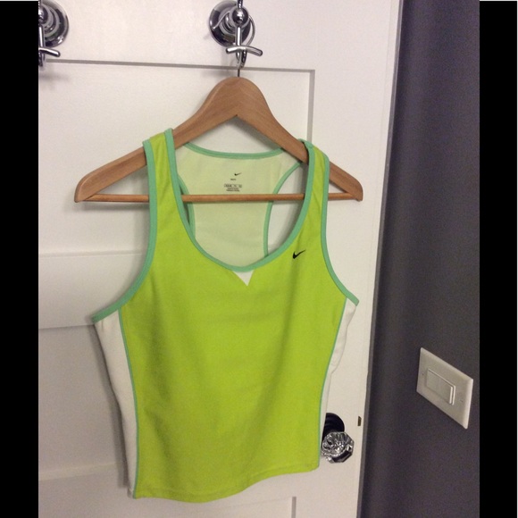 Nike Tops - NIKE dri-fit lime green racer back tank.